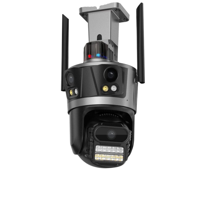 9MP venkovní otočná wifi kamera, 3 objektivy, iCs