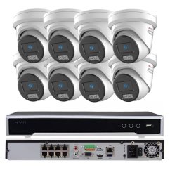 8MP profesionální PoE kamerový set, 8x ColorVu kamera, H Profi