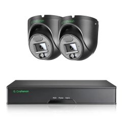 8MP IP PoE kamerový set, 2 turret kamery, Vid