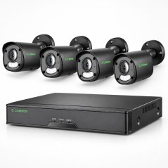 8MP PoE kamerový set, 4× kamera + 16CH NVR, řada R