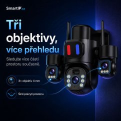 6MP tříobjektivová PTZ kamera s alarmem, Ese