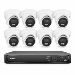 5MP IP PoE kamerový set, 8 kamer s aktivním odstrašením, H