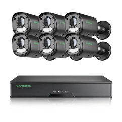 8MP IP PoE kamerový set, 6 pevných kamer, Vid