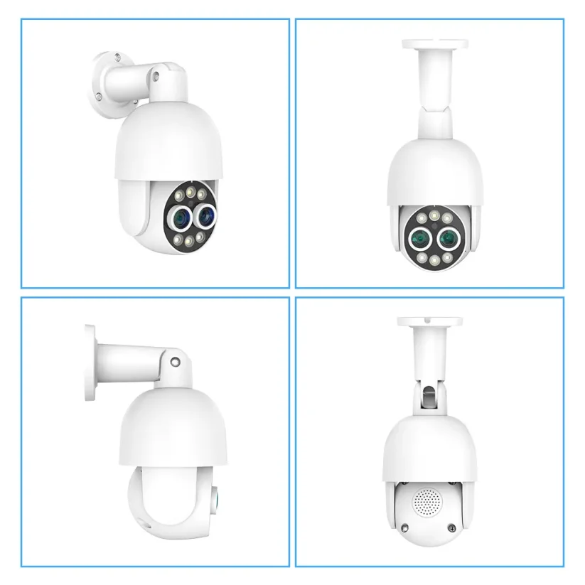 8MP IP PoE kamerový set, 8 otočných DUAL kamer, XM