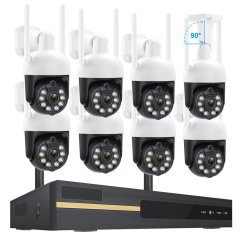 3MP WiFi kamerový set, 8 otočných kamery, Ese