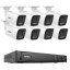 12MP IP PoE kamerový set, 8 pevných kamer, H