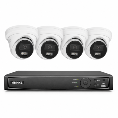 5MP IP PoE kamerový set, 4 kamery s aktivním odstrašením, H