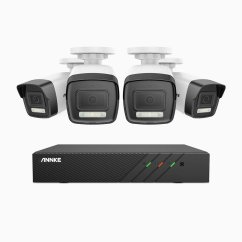 5MP IP PoE kamerový set, 4 pevné kamery, H