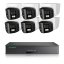8MP IP PoE kamerový set, 6 panoramatických 180° kamer, Vid
