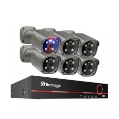 8MP IP PoE kamerový set, 6 pevných kamer, XM