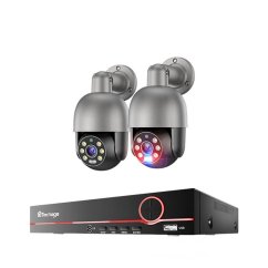 5MP IP PoE kamerový set, 2 otočné antracitové kamery, XM