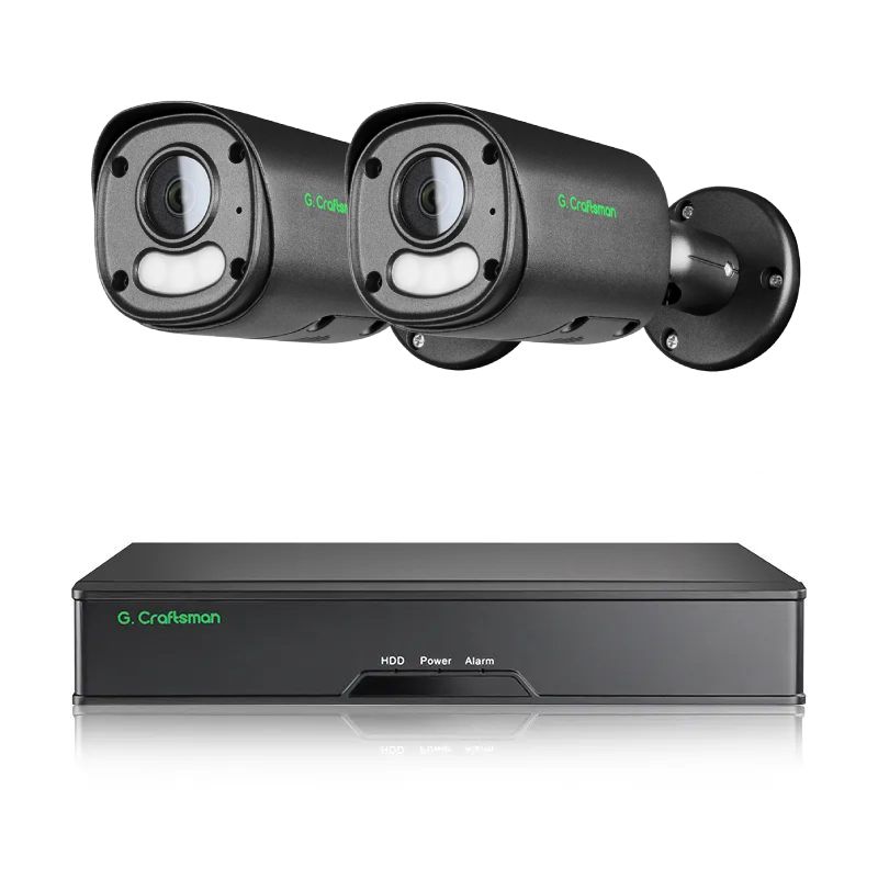 8MP IP PoE kamerový set, 2 pevné kamery, Vid