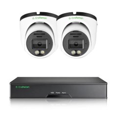 8MP IP PoE kamerový set, 2 turret kamery, Vid