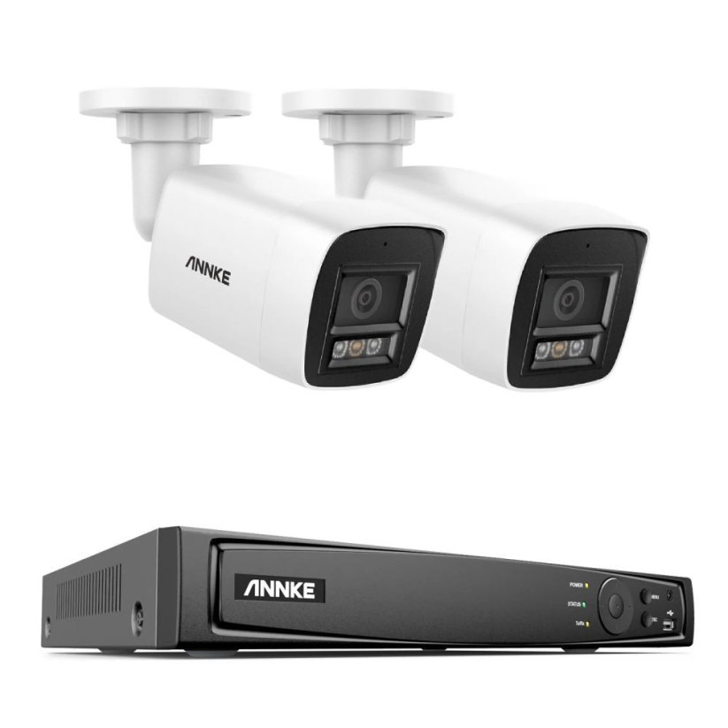 12MP IP PoE kamerový set, 2 pevné kamery, H