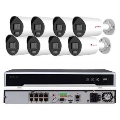 8MP profesionální PoE kamerový set, 8x ColorVu kamera, H Profi