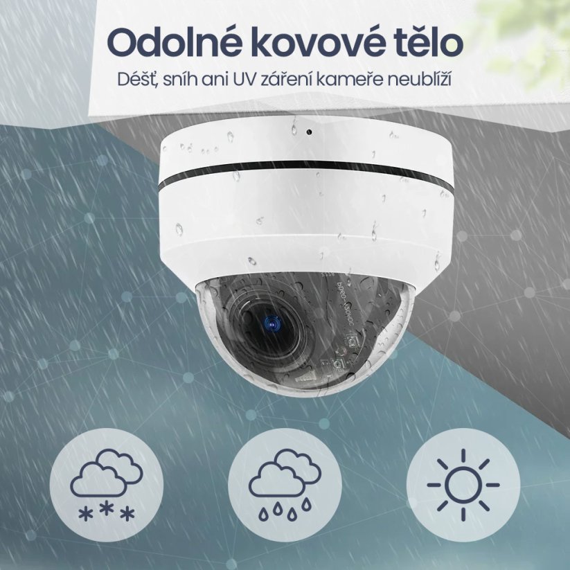 8MP IP PoE otočná kamera, 5x optický ZOOM, XM