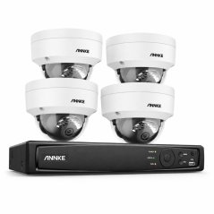 12MP IP PoE kamerový set, 4 antivandal kamery, H