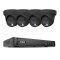 8MP IP PoE kamerový set, 4 turret černé kamery, Hik