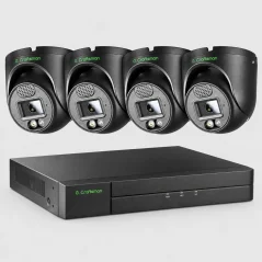 8MP IP PoE kamerový set, 4 turret kamery, Vid