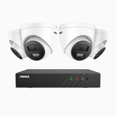 5MP IP PoE kamerový set, 4 turret kamery, H