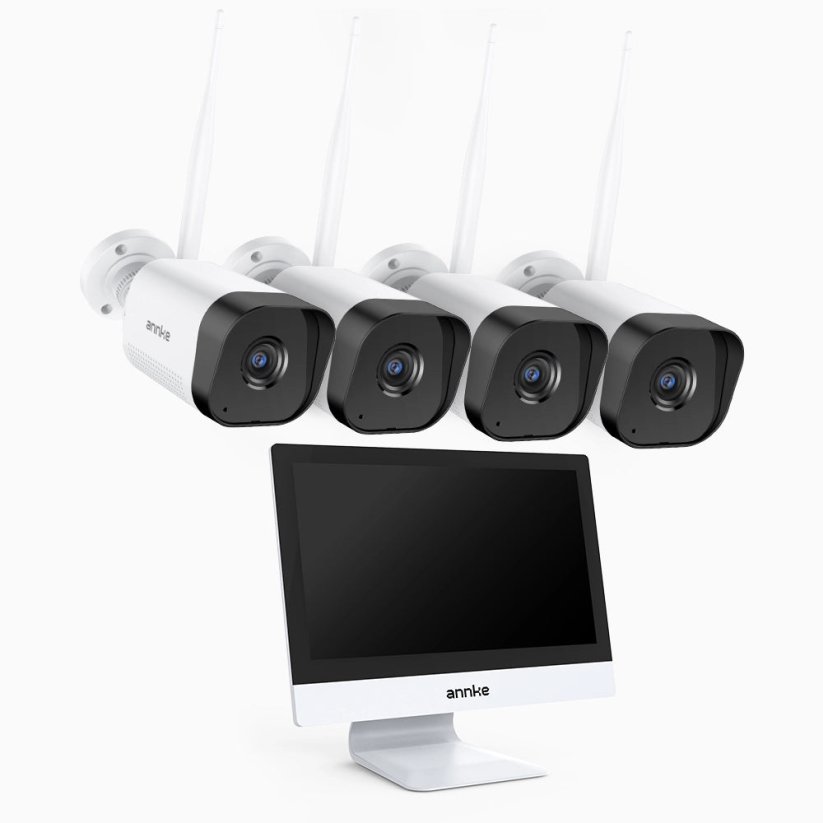 8MP WiFi kamerový set, 4 kamery + 12" monitor, Ese