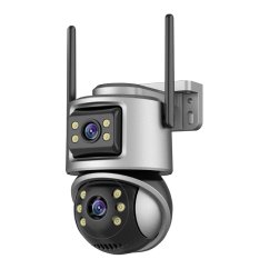 6MP duální otočná WiFi kamera, černošedá, iCs