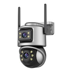 6MP duální otočná WiFi kamera, černošedá, iCs