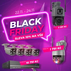 Black Friday: Ušetřete 10% na kamery a kamerové systémy pro váš domov