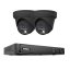 8MP IP PoE kamerový set, 2 turret černé kamery, H