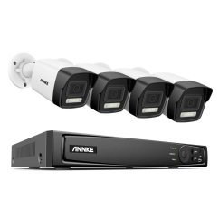 8MP IP PoE kamerový set, 4 pevné kamery, H