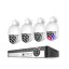 8MP IP PoE kamerový set, 4 otočné DUAL kamery, XM