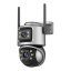 6MP duální otočná WiFi kamera, černošedá, iCs