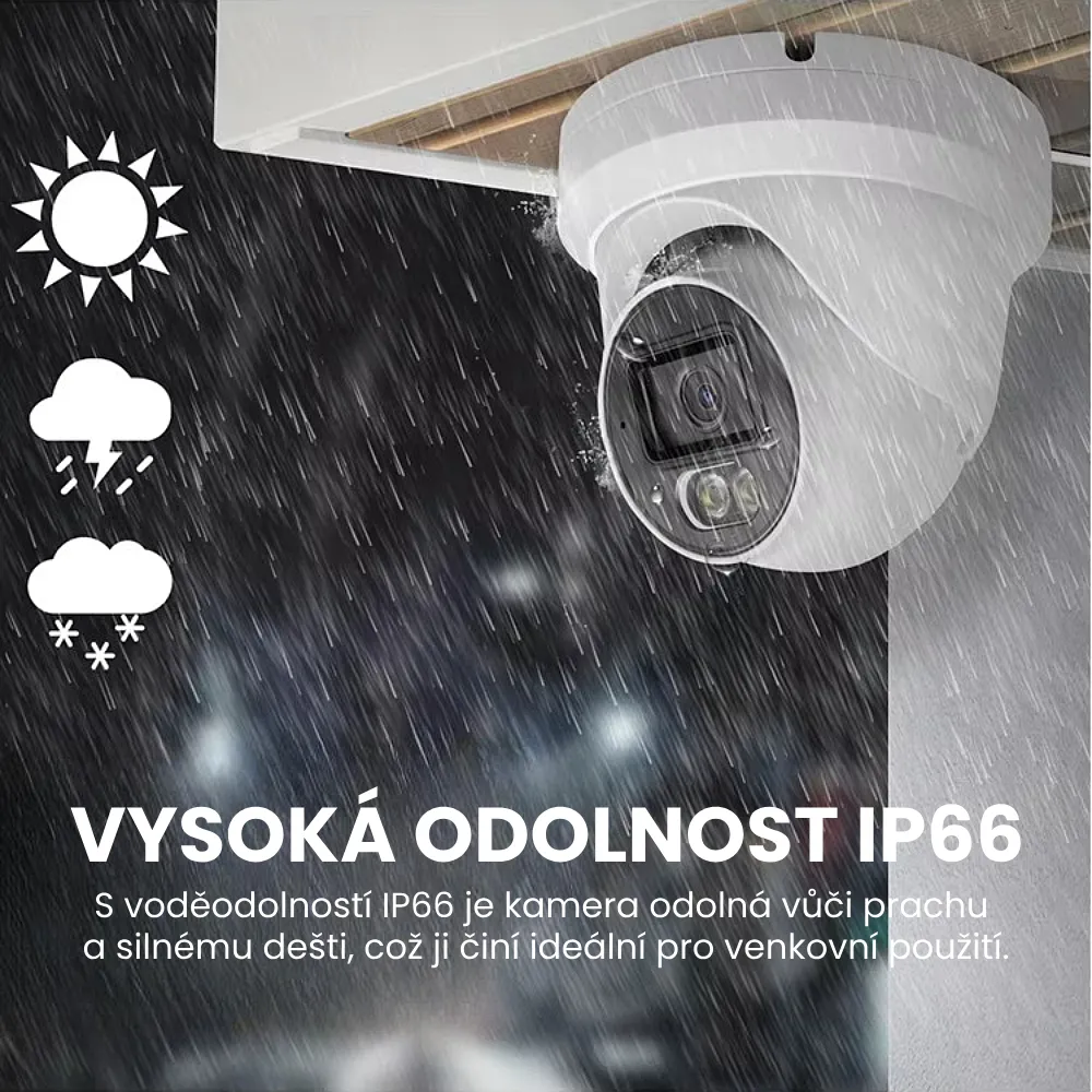 Vid 8MP IP PoE kamera, IP66