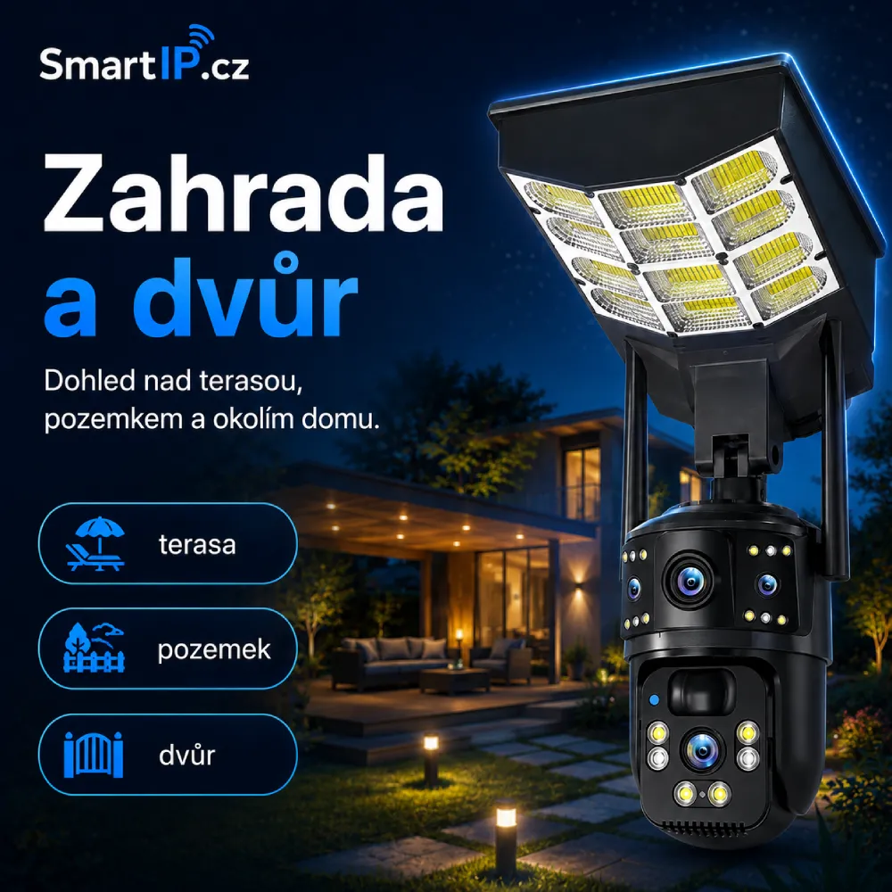 4G solární kamera pro zahradu a dvůr