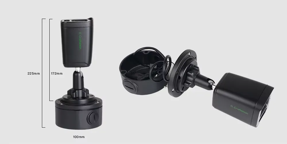 Instalační krabice pro kamery turret - černá