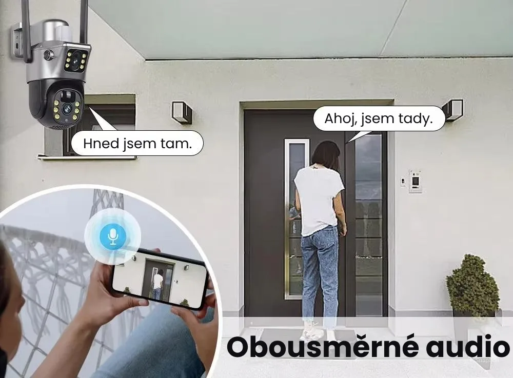 6MP 4G solární kamera - Obousměrná audio komunikace