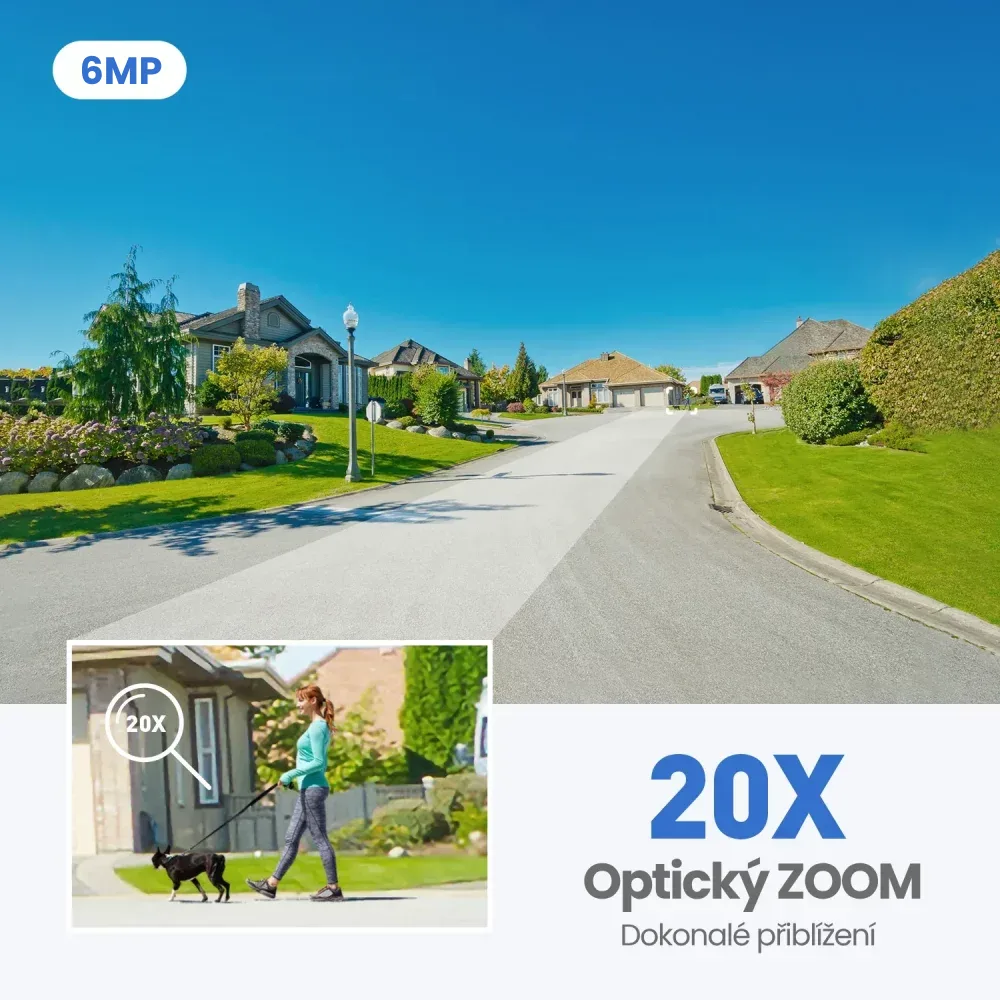 6MP PTZ kamera - dvacetinásobný optický zoom