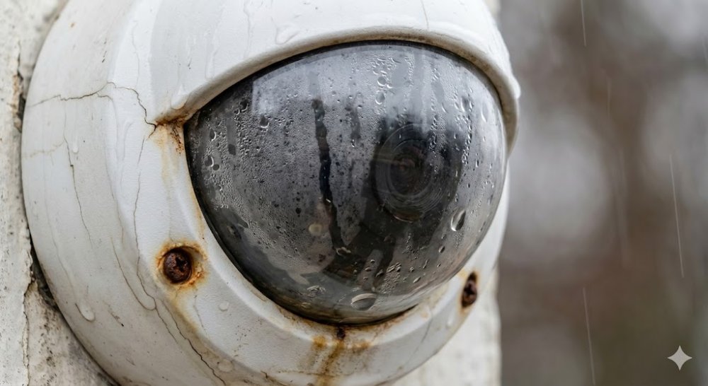 Zamlžená kamera vlivem vlhkosti