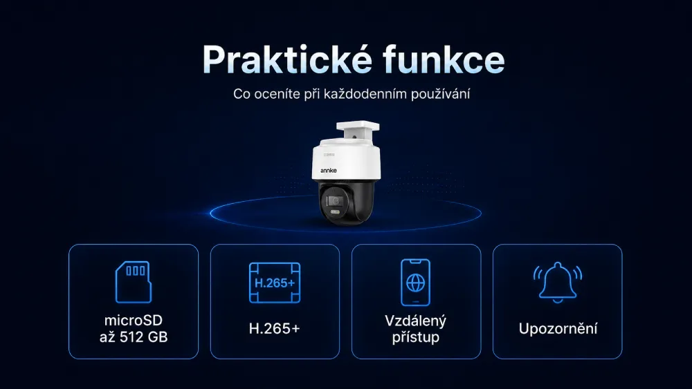 ANNKE CPT800 microSD H.265+ a vzdálený přístup