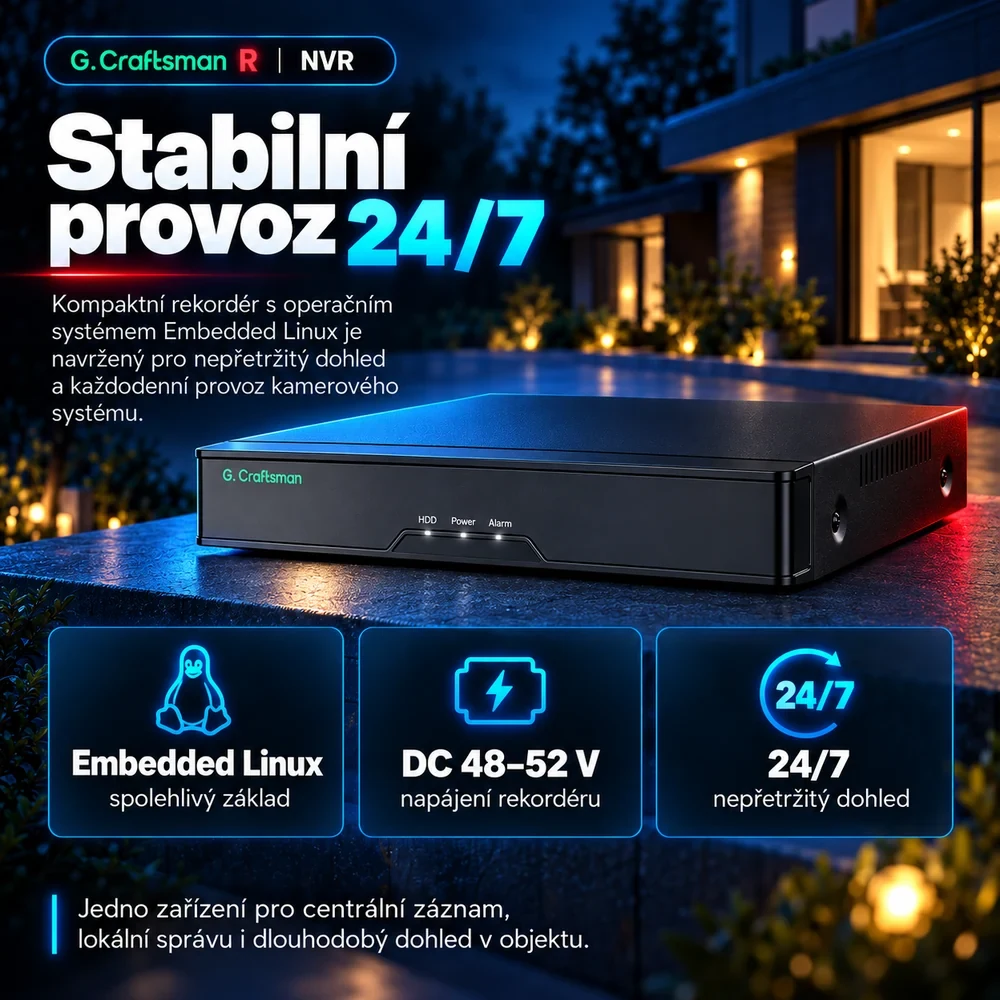 Provozní parametry, alarmy a nepřetržitý dohled