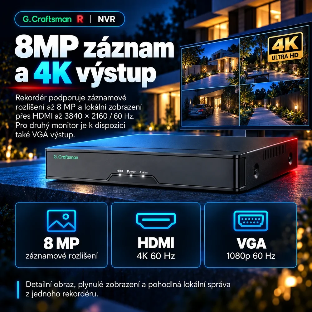 Záznam až 8 MP a 4K výstup