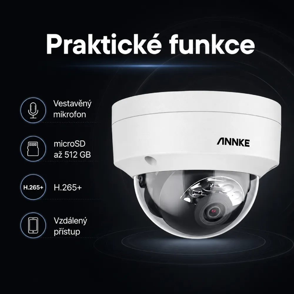 ANNKE C1200D mikrofon microSD H.265+ vzdálený přístup