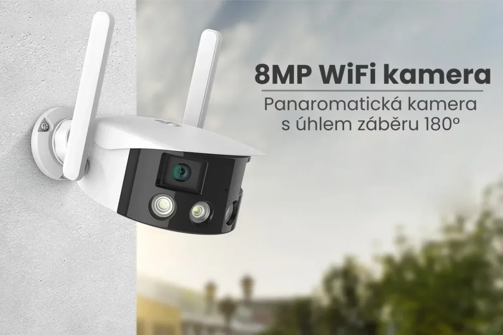 8MP duální panoramatická wifi kamera