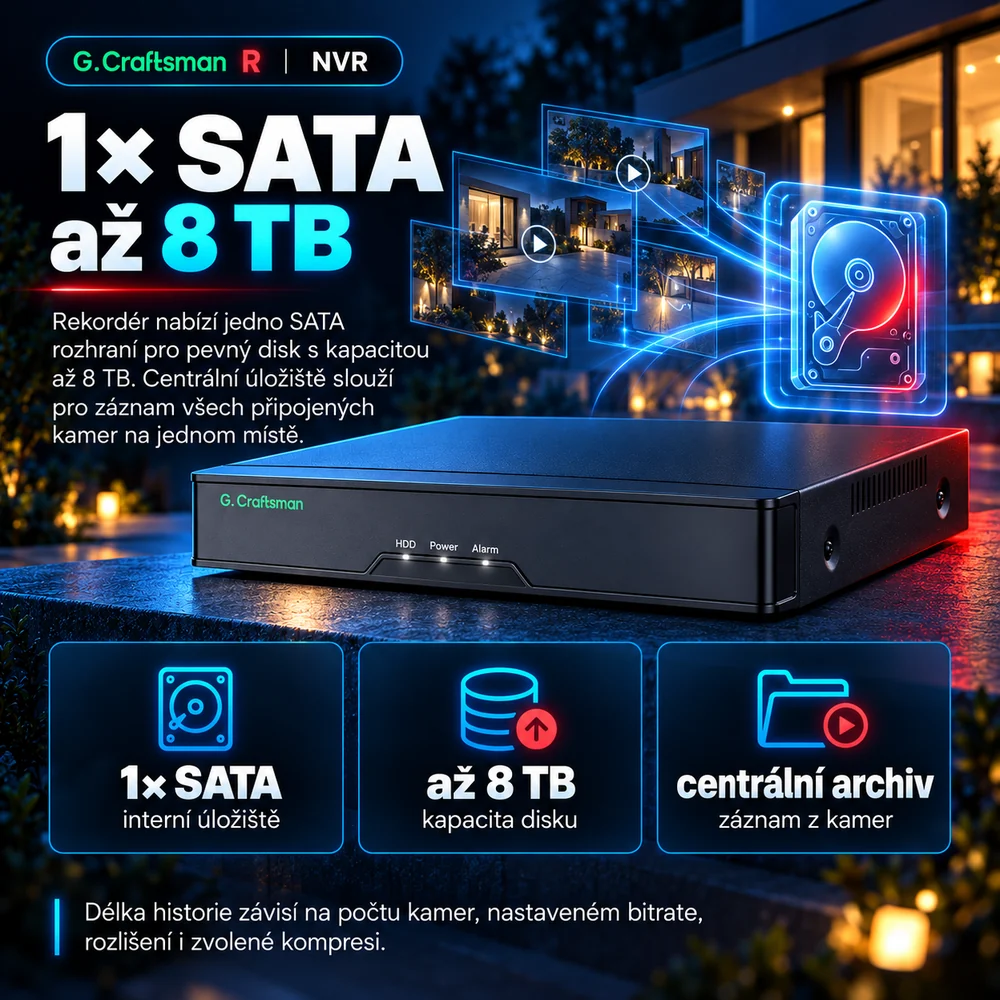 Jeden SATA disk až 8 TB