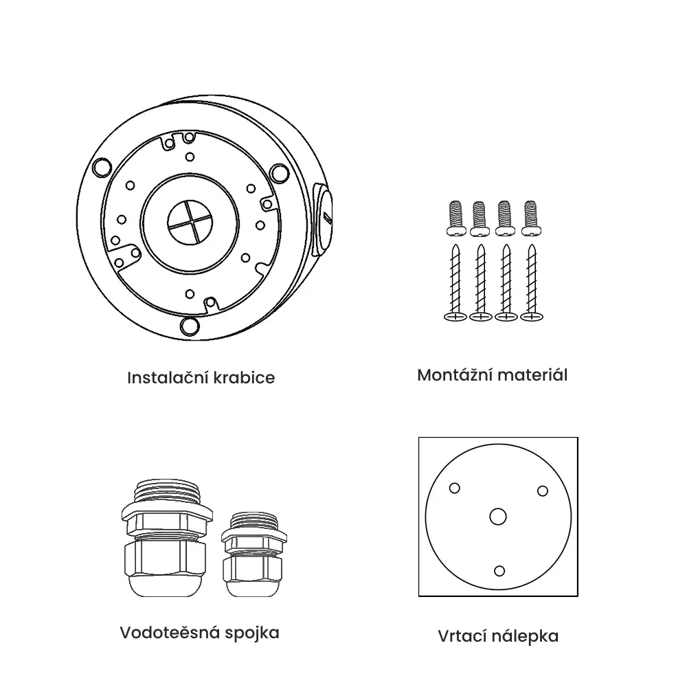 Instalační krabice kamer