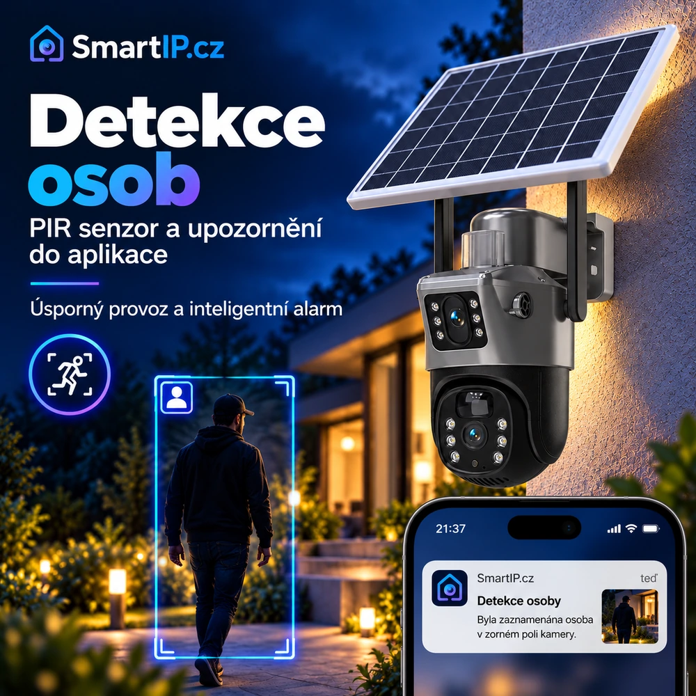 PIR detekce osob a upozornění do aplikace